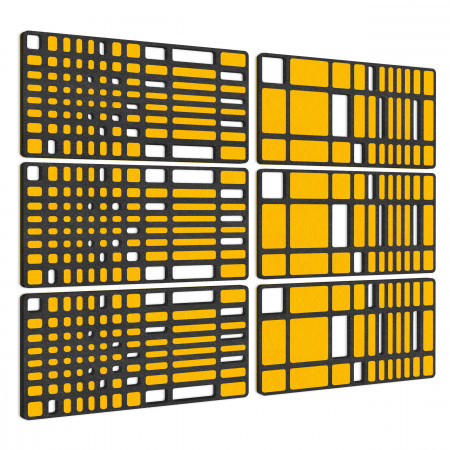 „MANHATTAN“ 6er-Set 3D-Akustik-Objekt für optimale Raumakustik / INNOVATIVES DESIGN / 200 x 150cm