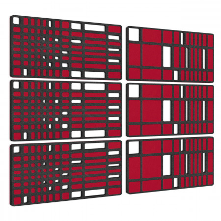 „MANHATTAN“ 6er-Set 3D-Akustik-Objekt für optimale Raumakustik / INNOVATIVES DESIGN / 200 x 150cm