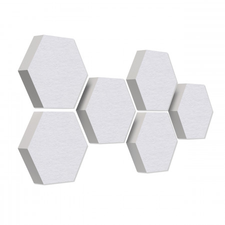 6 Absorber Wabenform aus Basotect ® G+ je 300 x 300 x 70mm Colore