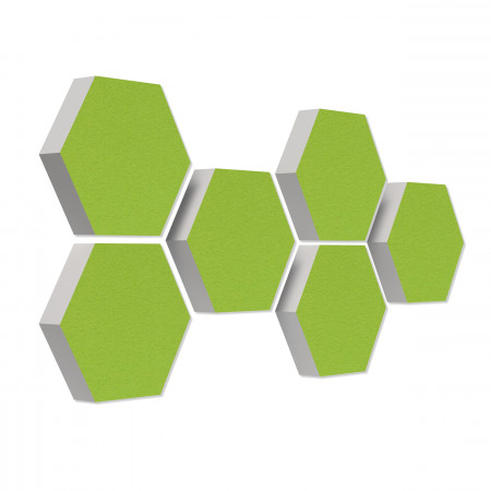 6 Absorber Wabenform aus Basotect ® G+ je 300 x 300 x 70mm Colore
