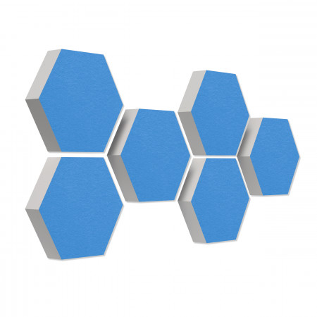 6 Absorber Wabenform aus Basotect ® G+ je 300 x 300 x 70mm Colore