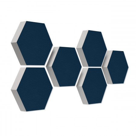 6 Absorber Wabenform aus Basotect ® G+ je 300 x 300 x 70mm Colore