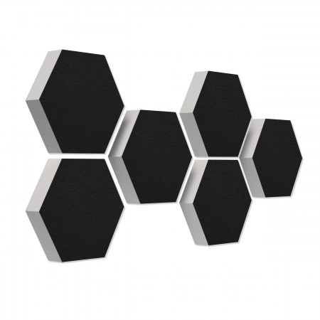 6 Absorber Wabenform aus Basotect ® G+ je 300 x 300 x 70mm Colore