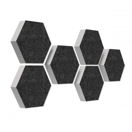 6 Absorber Wabenform aus Basotect ® G+ je 300 x 300 x 70mm Colore