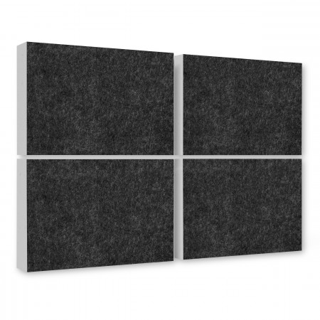 Schallabsorber aus Basotect ® G+ / 4 x Wandbild Akustik Schalldämmung 82,5x55cm