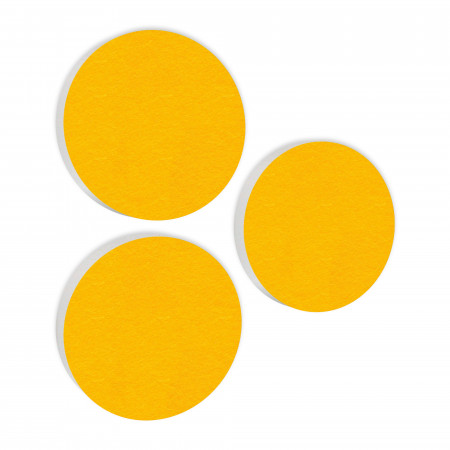 3 Acoustic sound absorbers made of Basotect ® G+ / Circle Multicolour Set 30