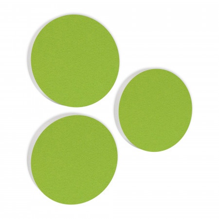 3 Acoustic sound absorbers made of Basotect ® G+ / Circle Multicolour Set 29