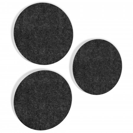 3 Acoustic sound absorbers made of Basotect ® G+ / Circle Multicolour Set 23