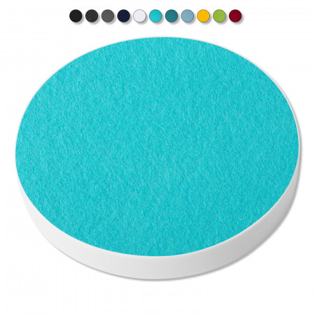 1 Acoustic sound absorber made of Basotect ® G+ / circle 55 cm (turquoise)