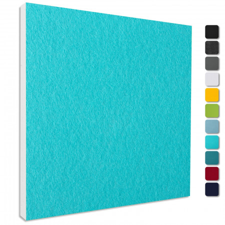 Sound absorber Colore made of Basotect ® G+ / acoustic sound insulation 55x55cm (turquoise)