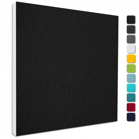 Schallabsorber Colore aus Basotect ® G+ / Akustik Schalldämmung 55x55cm (Schwarz)