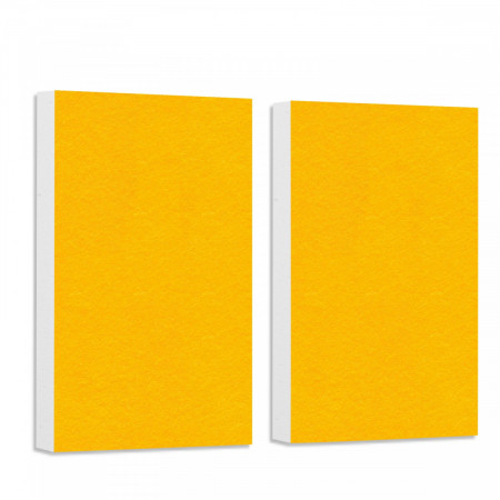 2 Basotect ® G+ sound absorber / Wall object acoustic sound insulation 82,5x55cm (Sunny Yellow)