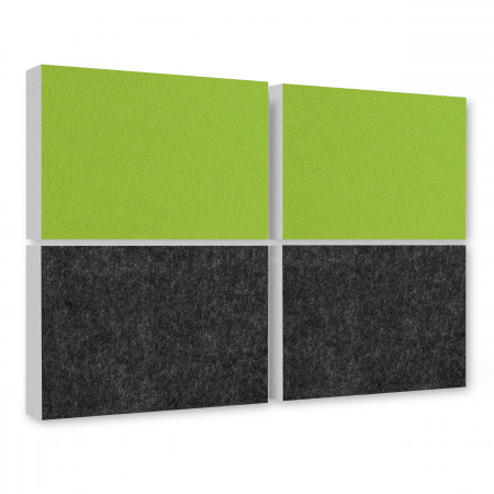 Sound absorber made of Basotect ® G+ / 4 x wall objects 82,5x55cm acoustic element sound insulation (Set 04)