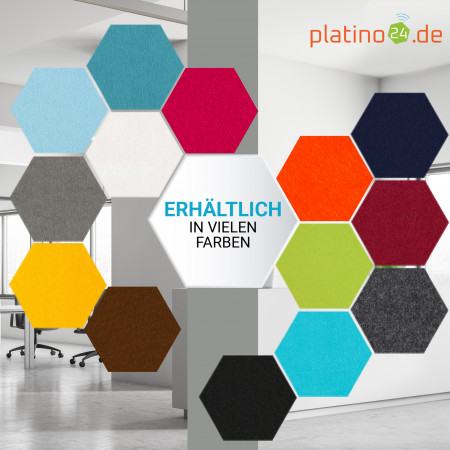 6 absorbers honeycomb shape made of Basotect ® G+ each 300 x 300 x 70mm &quote;Colore&quote; ANTHRACITE