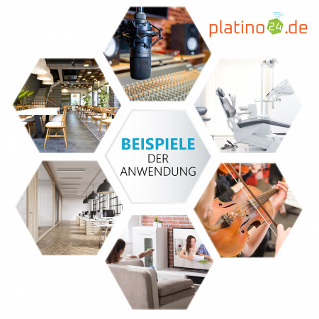 6 absorbers honeycomb shape made of Basotect ® G+ each 300 x 300 x 70mm &quote;Colore&quote; ANTHRACITE