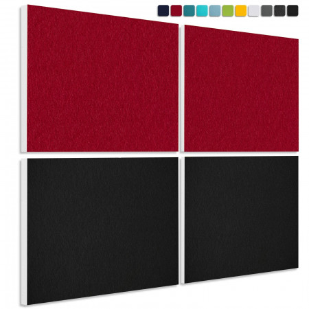 Sound absorber made of Basotect ® G+ / 4 x wall objects 82,5x55cm acoustic element sound insulation (Set 07)