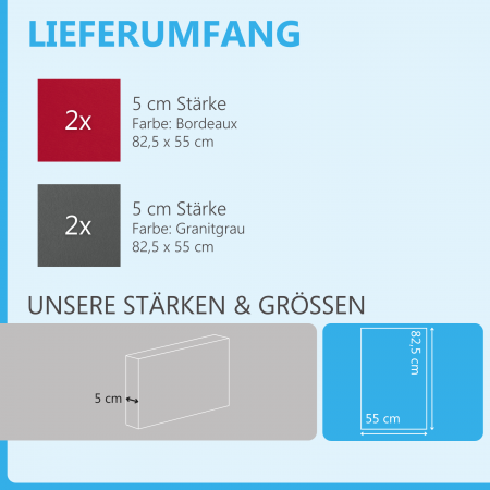 Schallabsorber aus Basotect ® G+ / 4 x Wandbild 82,5x55 cm Akustik Element Schalldämmung (Set 09)