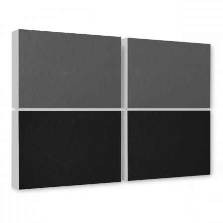 Sound absorber made of Basotect ® G+ / 4 x wall objects 82,5x55cm acoustic element sound insulation (Set 2)