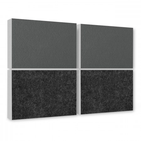 Sound absorber made of Basotect ® G+ / 4 x wall objects 82,5x55cm acoustic element sound insulation (Set 3)