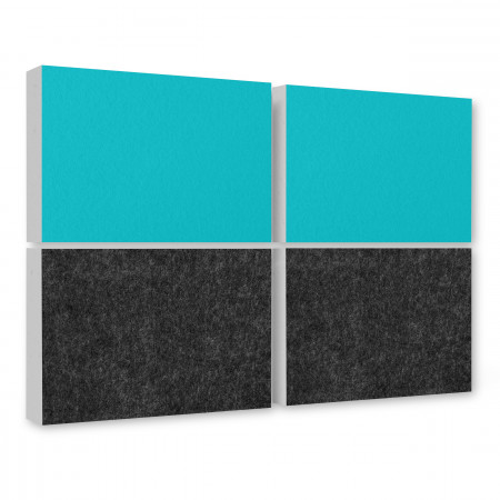 Sound absorber made of Basotect ® G+ / 4 x wall objects 82,5x55cm acoustic element sound insulation (Set 17)