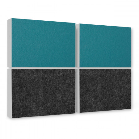 Sound absorber made of Basotect ® G+ / 4 x wall objects 82,5x55cm acoustic element sound insulation (Set 20)