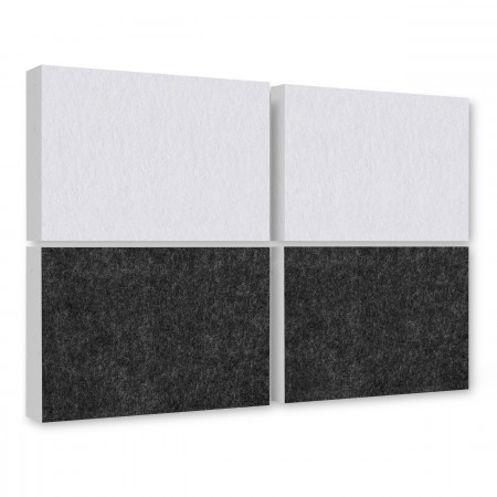 Sound absorber made of Basotect ® G+ / 4 x wall objects 82,5x55cm acoustic element sound insulation (Set 23)