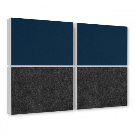 Sound absorber made of Basotect ® G+ / 4 x wall objects 82,5x55cm acoustic element sound insulation (Set 26)