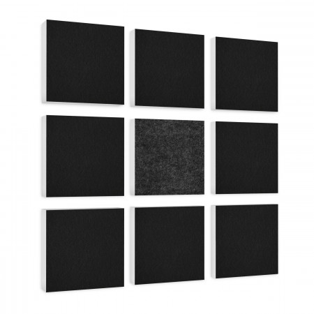 Wandbild Quadrate 9-tlg. Schalldämmung aus Basotect ® G+ / Schallabsorber - Elemente - Set 02