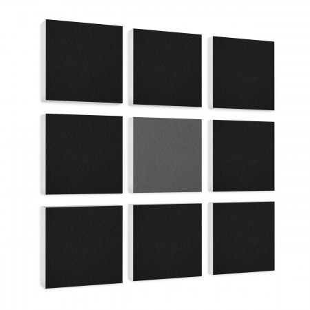 Wandbild Quadrate 9-tlg. Schalldämmung aus Basotect ® G+ / Schallabsorber - Elemente - Set 04