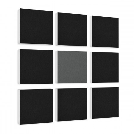 Wall objects squares 9-pcs. sound insulation made of Basotect ® G+ / sound absorber - elements - Set 04