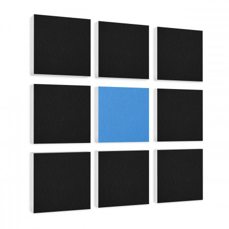 Wall objects squares 9-pcs. sound insulation made of Basotect ® G+ / sound absorber - elements - Set 05