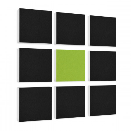 Wall objects squares 9-pcs. sound insulation made of Basotect ® G+ / sound absorber - elements - Set 06