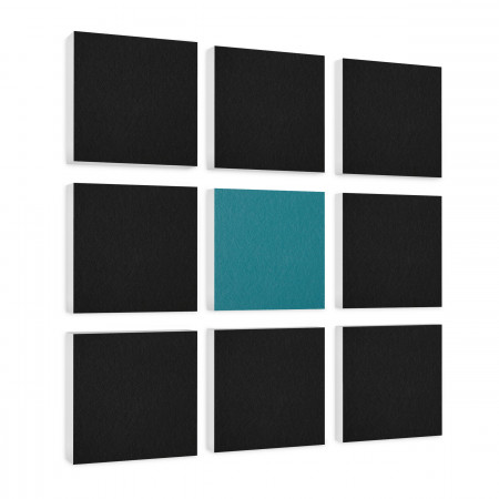 Wandbild Quadrate 9-tlg. Schalldämmung aus Basotect ® G+ / Schallabsorber - Elemente - Set 07