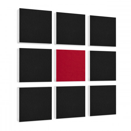Wandbild Quadrate 9-tlg. Schalldämmung aus Basotect ® G+ / Schallabsorber - Elemente - Set 08