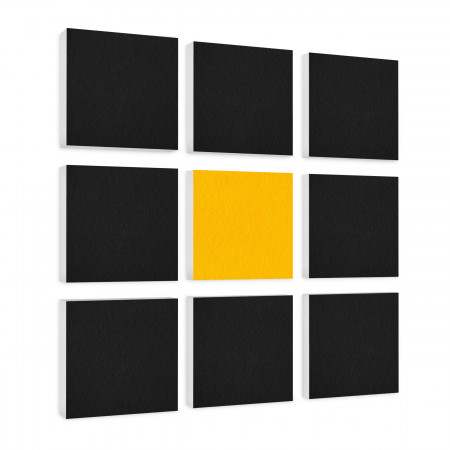 Wall objects squares 9-pcs. sound insulation made of Basotect ® G+ / sound absorber - elements - Set 09