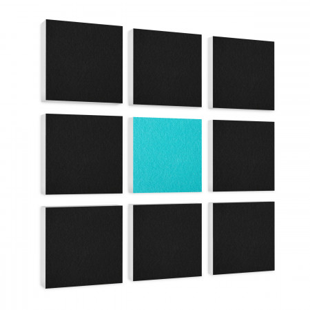 Wall objects squares 9-pcs. sound insulation made of Basotect ® G+ / sound absorber - elements - Set 11