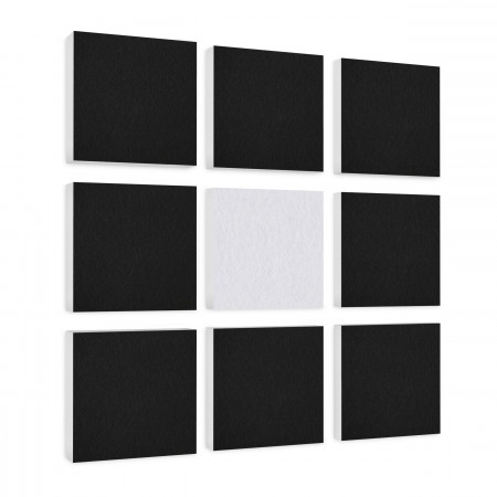 Wandbild Quadrate 9-tlg. Schalldämmung aus Basotect ® G+ / Schallabsorber - Elemente - Set 10