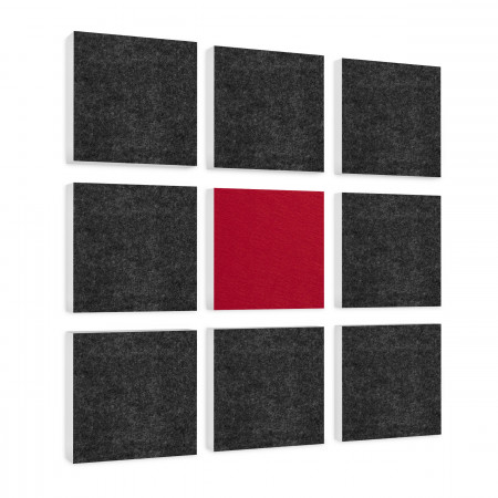 Wall objects squares 9-pcs. sound insulation made of Basotect ® G+ / sound absorber - elements - Set 12