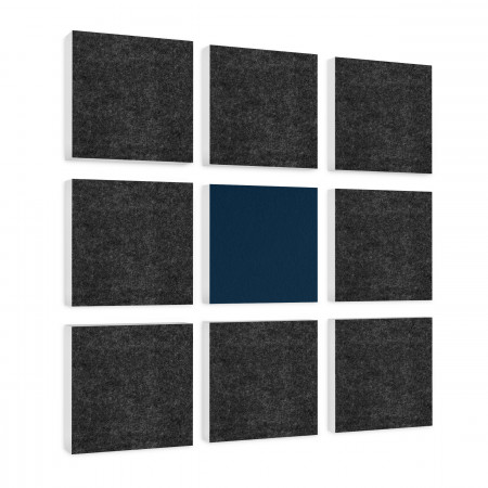 Wall objects squares 9-pcs. sound insulation made of Basotect ® G+ / sound absorber - elements - Set 14