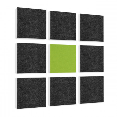 Wall objects squares 9-pcs. sound insulation made of Basotect ® G+ / sound absorber - elements - Set 15