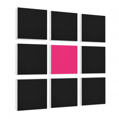 Wall objects squares 9-pcs. sound insulation made of Basotect ® G+ / sound absorber - elements - Set 16