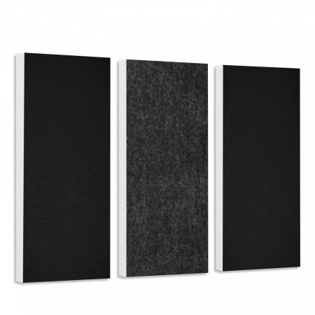 Sound absorber set Colore made of Basotect G+< 3 elements > black + anthracite