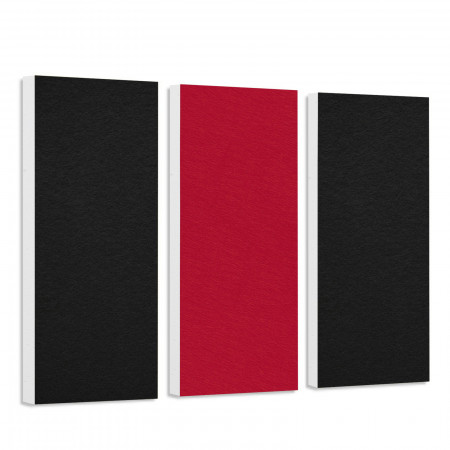 Sound absorber set Colore made of Basotect G+< 3 elements > black + bordeaux