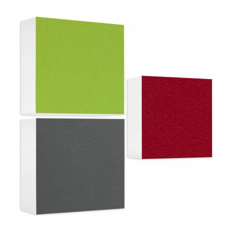 Sound absorber made of Basotect ® G+ / 3x shelf insert suitable for example for IKEA KALLAX or EXPEDIT - Set 01