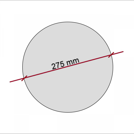 1 Akustik Schallabsorber aus Basotect ® G+ /  Kreis 27,5 cm (Granitgrau)