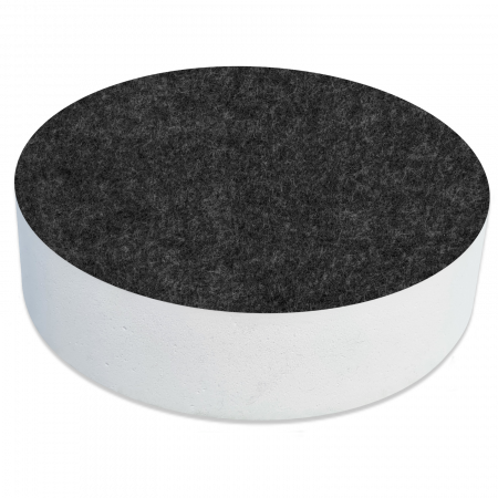 1 Akustik Schallabsorber aus Basotect ® G+ /  Kreis 27,5 cm (Anthrazit)