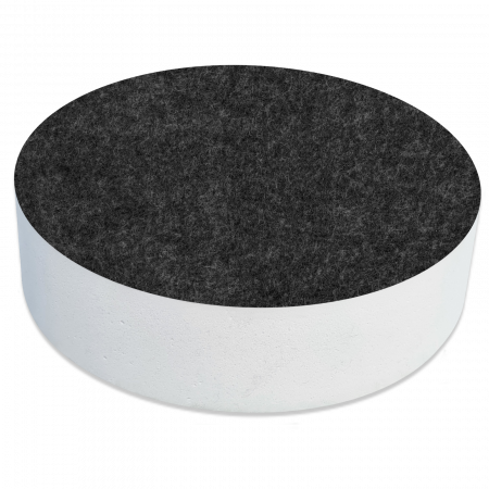 1 Acoustic sound absorber made of Basotect ® G+ / circle 27,5 cm (anthracite)