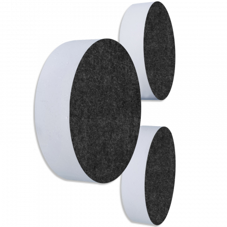 3 Acoustic sound absorber made of Basotect ® G+ / circle 27,5 cm (anthracite)