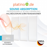 3x Basotect ® B sound absorber mat / Rectangular with chamfer each 825x275x50mm - WHITE