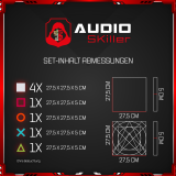 AUDIO SKiller 8 Sound Absorber Set #02 Level UP made of Basotect G+® with acoustic felt/acoustic improvement for gamers, streamers, youtubers.
